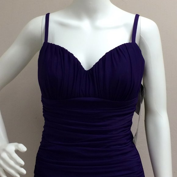 Miraclesuit Rialto Purple One Piece Swimsuit - Picture 4 of 9